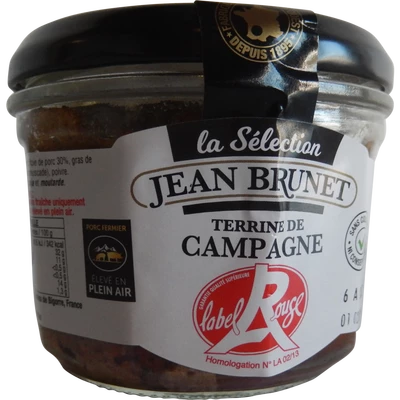 Label Rouge Country Terrine; 180g - JEAN BRUNET