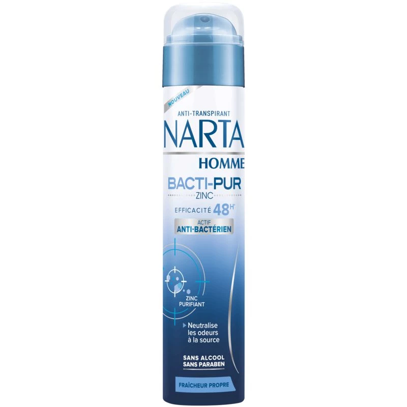 MEN Bacti-pur 48h deodorant schone frisheid 200ml - NARTA