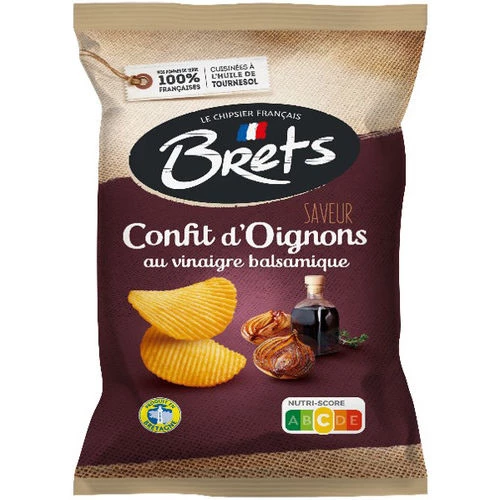 Chips Saveur Confit d'Oignons au Vinaigre Balsamique, 125g - BRET'S