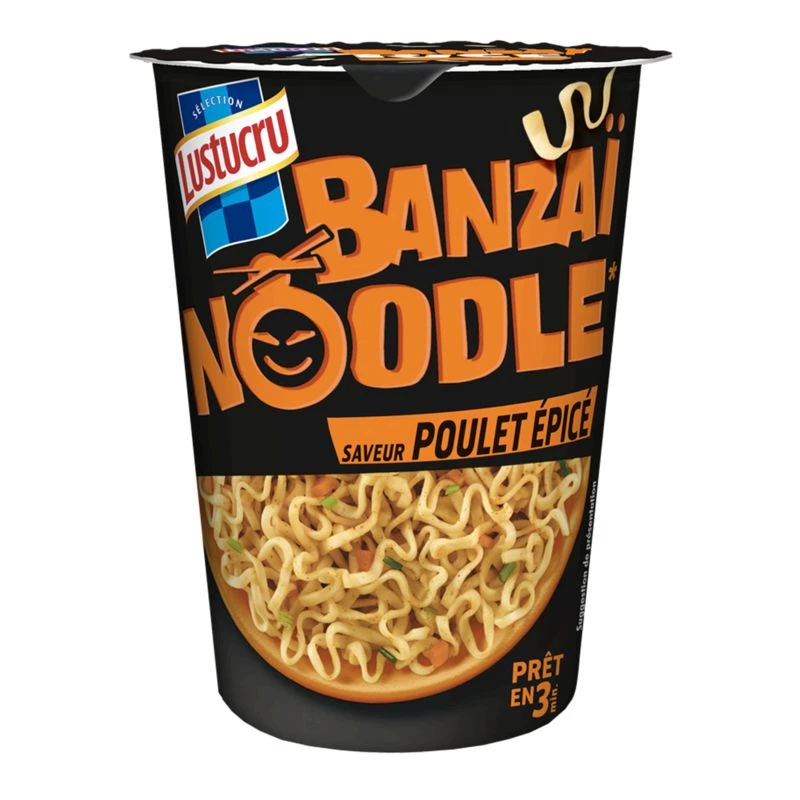 Banzai Noodle au poulet épicé 60g - LUSTUCRU