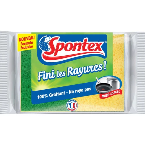 Eponge fini les rayures x2 - SPONTEX