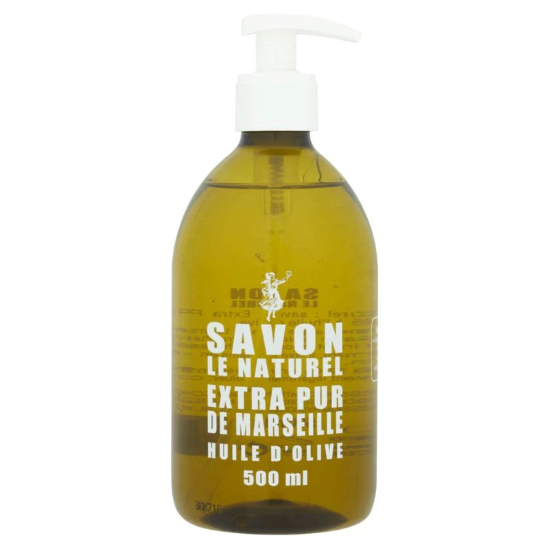 Extra pure vloeibare zeep uit Marseille met olijfolie 500ml - SAVON LE NATUREL
