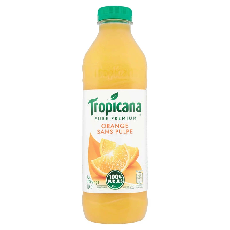 Jus d'orange sans pulpe pure premium 1L - TROPICANA