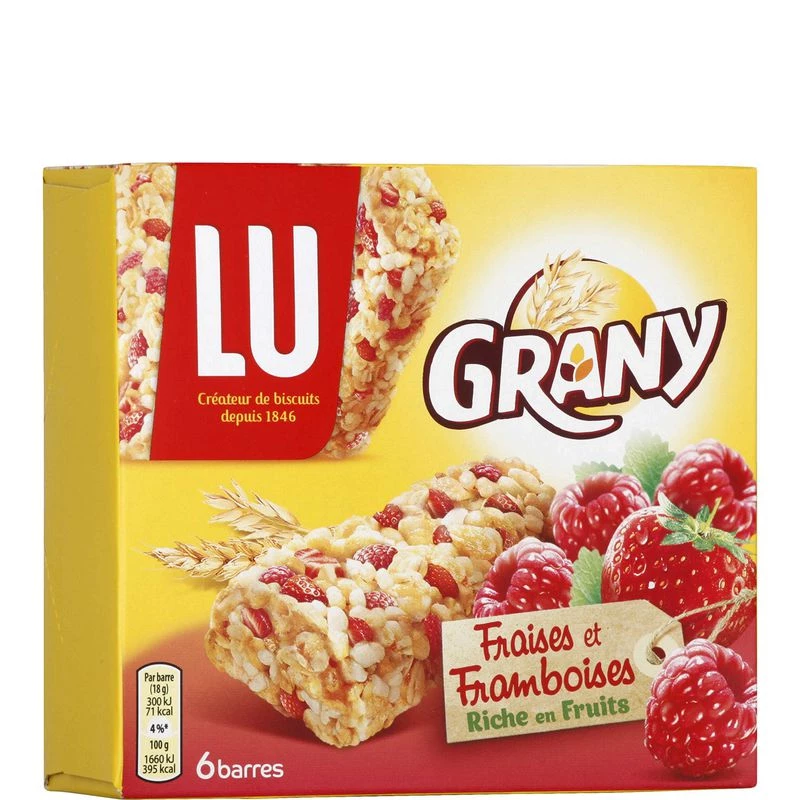 Grany 草莓和覆盆子 6x108g - LU