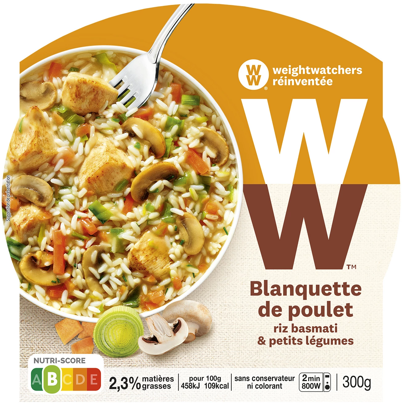 Plat Cuisiné Blanquette Poulet/Riz/Légumes, 300g  - WEIGHT WATCHERS