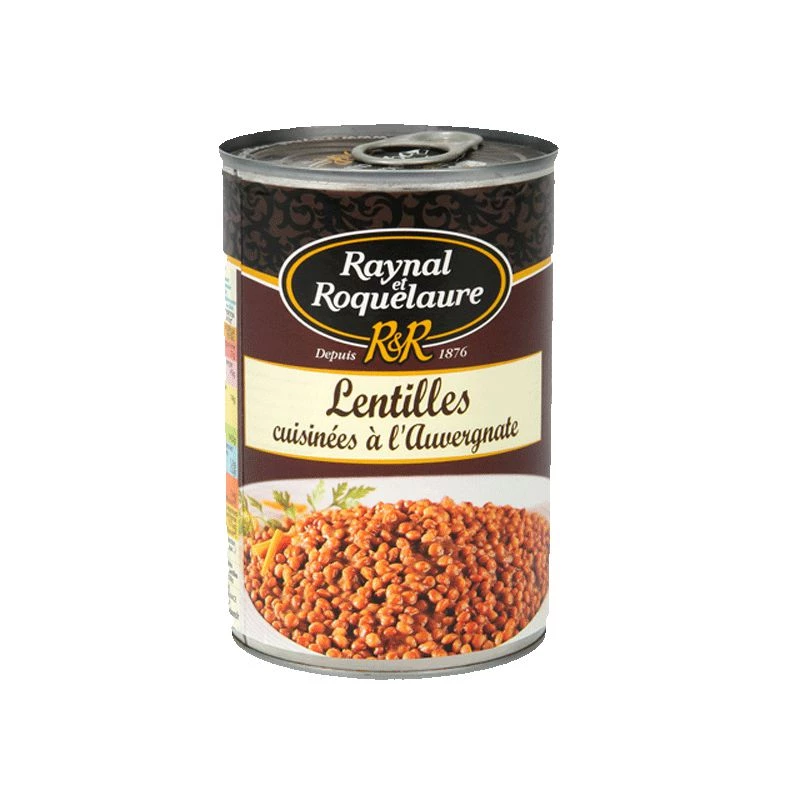 Lentils Cooked in Auvergne, 410g -RAYNAL & ROQUELAURE