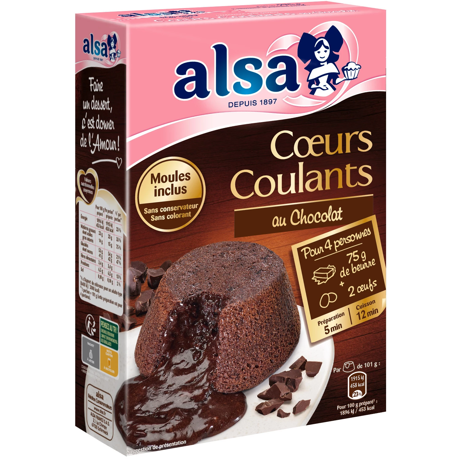 تحضير الشوكولاتة على شكل قلب متدفق 275 جرام - ALSA