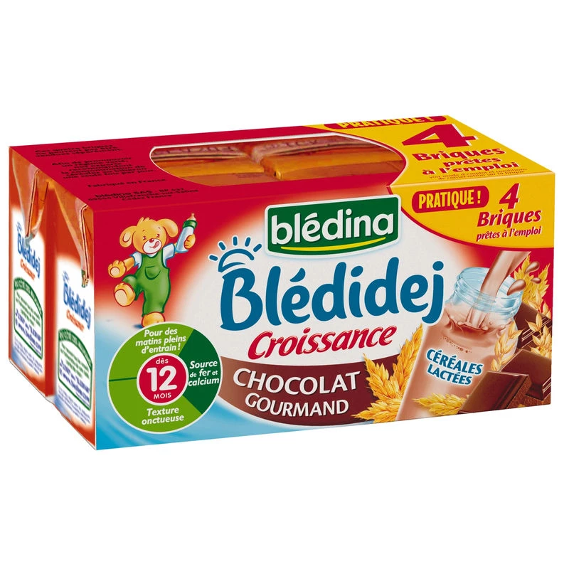 Blédidej Schokoladengeschmack ab 12 Monaten 4x250ml - BLEDINA
