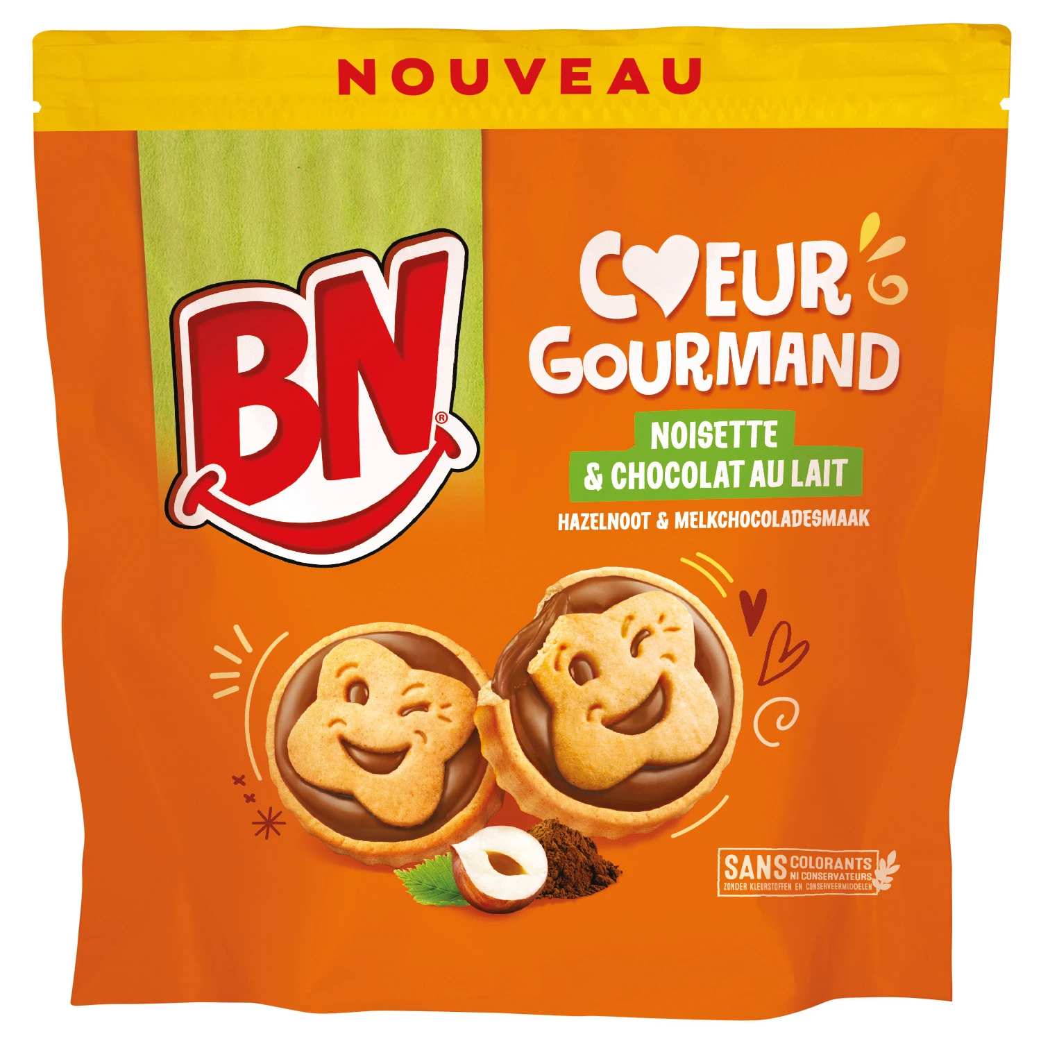 Biscuits Nappés Chocolat Lait et Noisette Cur Gourmand, 228g - BN