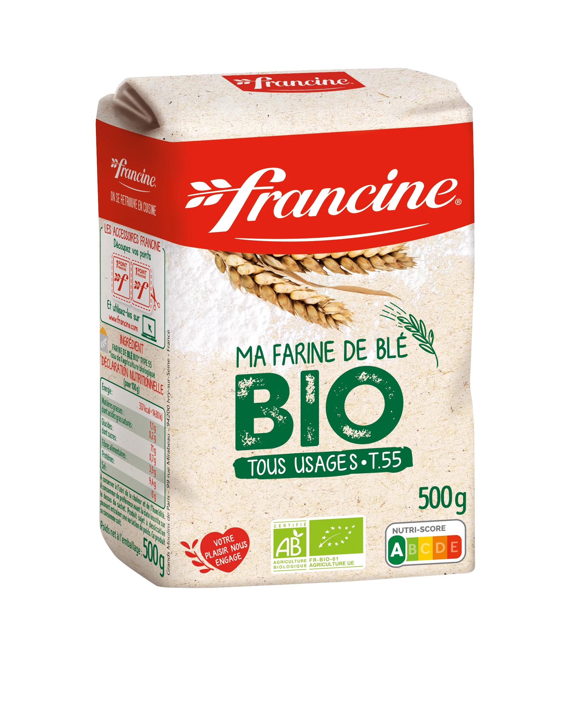 Farine Ble Bio T55 500g -Francine