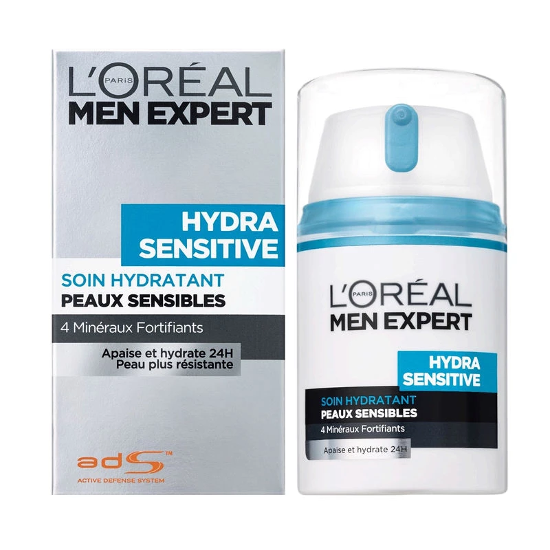 Soin hydratant peaux sensibles Men Expert 50ml - L'OREAL
