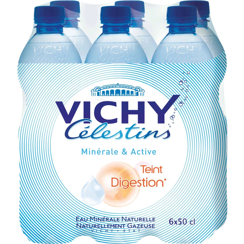 Natural mineral water 6x50cl - VICHY