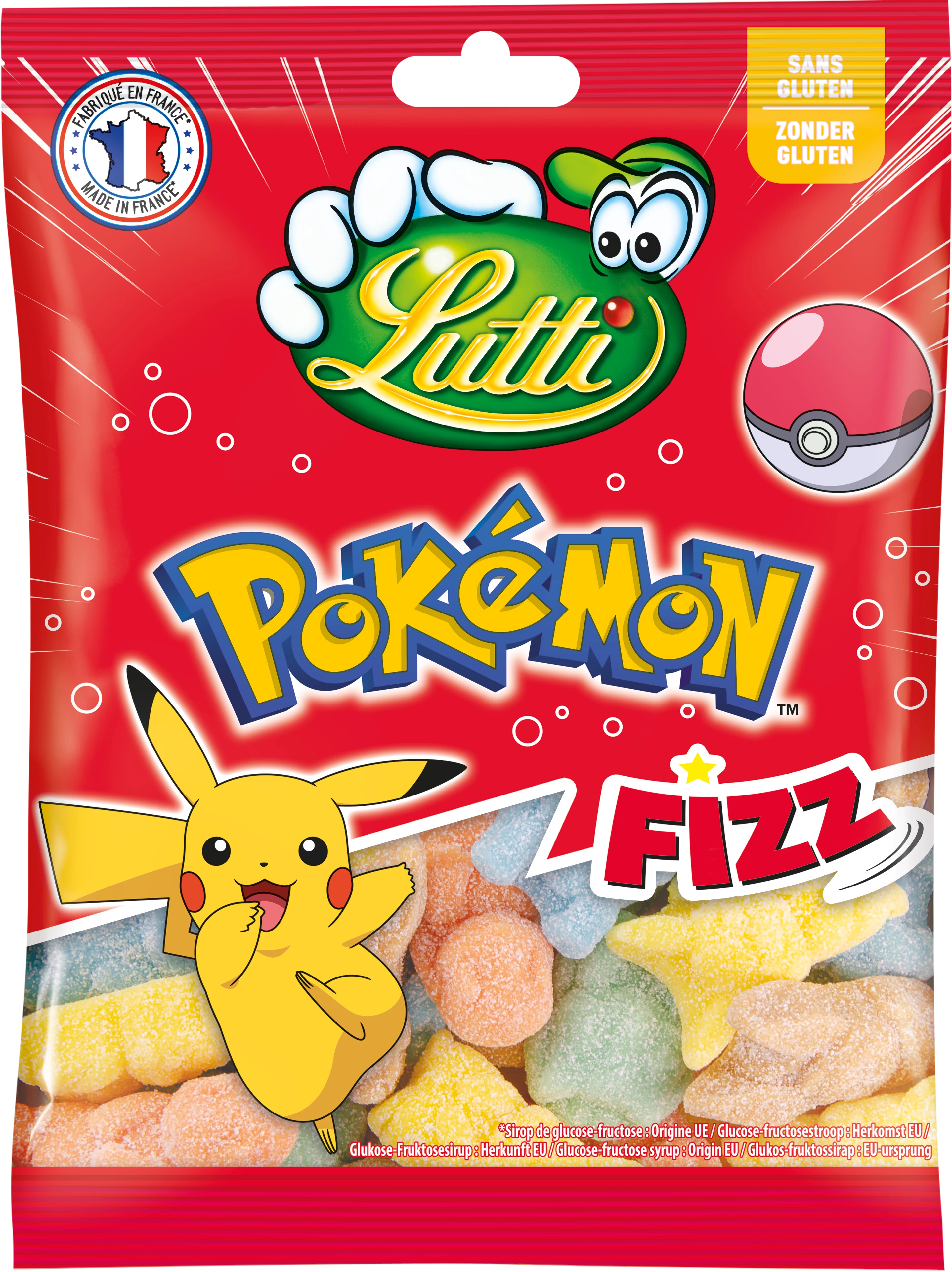 Lutti Pokemon Fizz; 180g - LUTTI