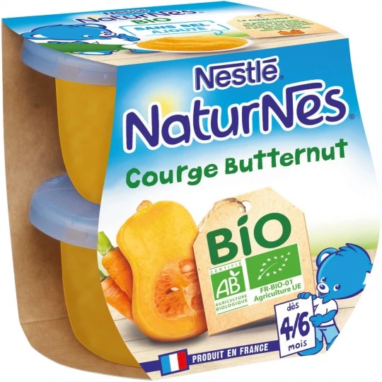 Petits pots Bio courge & butternut dès 4/6 mois 2x130g - NESTLE