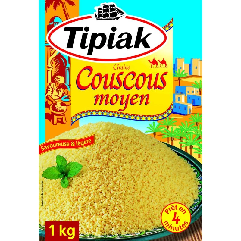 Medium Couscous, 1kg - TIPIAK