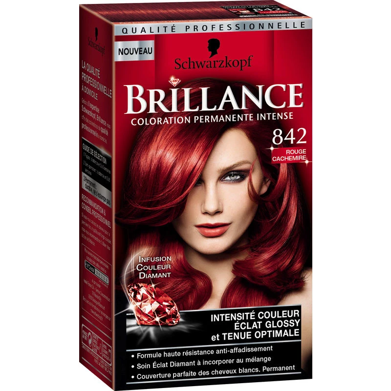 SCHWARZKOPF Coloração de cabelo com brilho vermelho caxemira 842