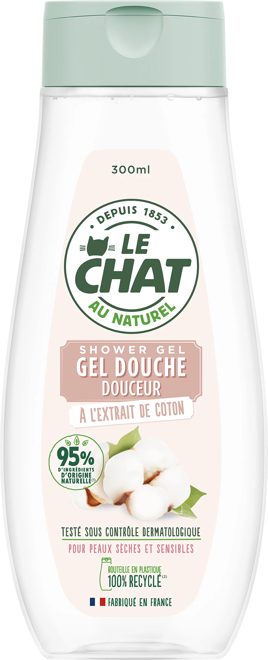 Gel Douche Douceur à L'extrait De Coton 300ml - LE CHAT