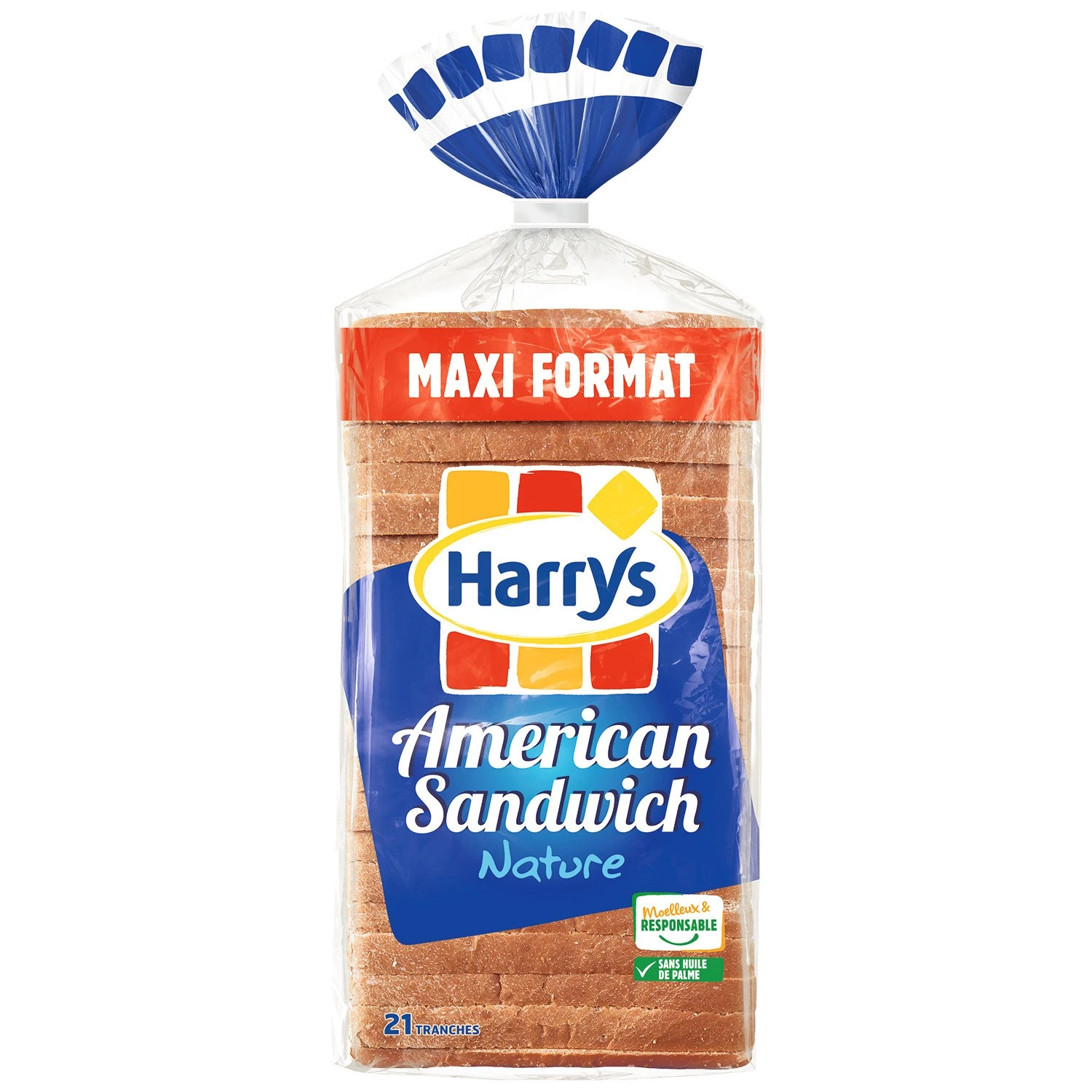 Bánh mì Sandwich kiểu Mỹ trơn x21 825g - HARRY'S