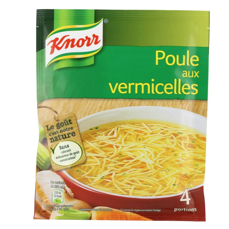 Soupe déshydratée Poule aux Vermicelles, 63g - KNORR