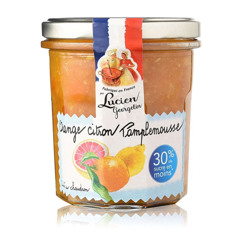 Pampl. Gourmet- und helle Orangen-Zitronenmarmelade.
Silbermedaille beim Concours Général Agricole de Paris 2019 320g - LUCIEN GEORGELIN