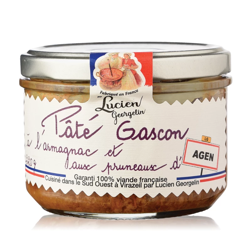 Gascogne-Pastete mit Armagnac und Agen-Pflaumen 220 g - LUCIEN GEORGELIN