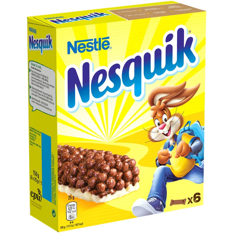 Шоколадные батончики x6 150г - NESQUIK