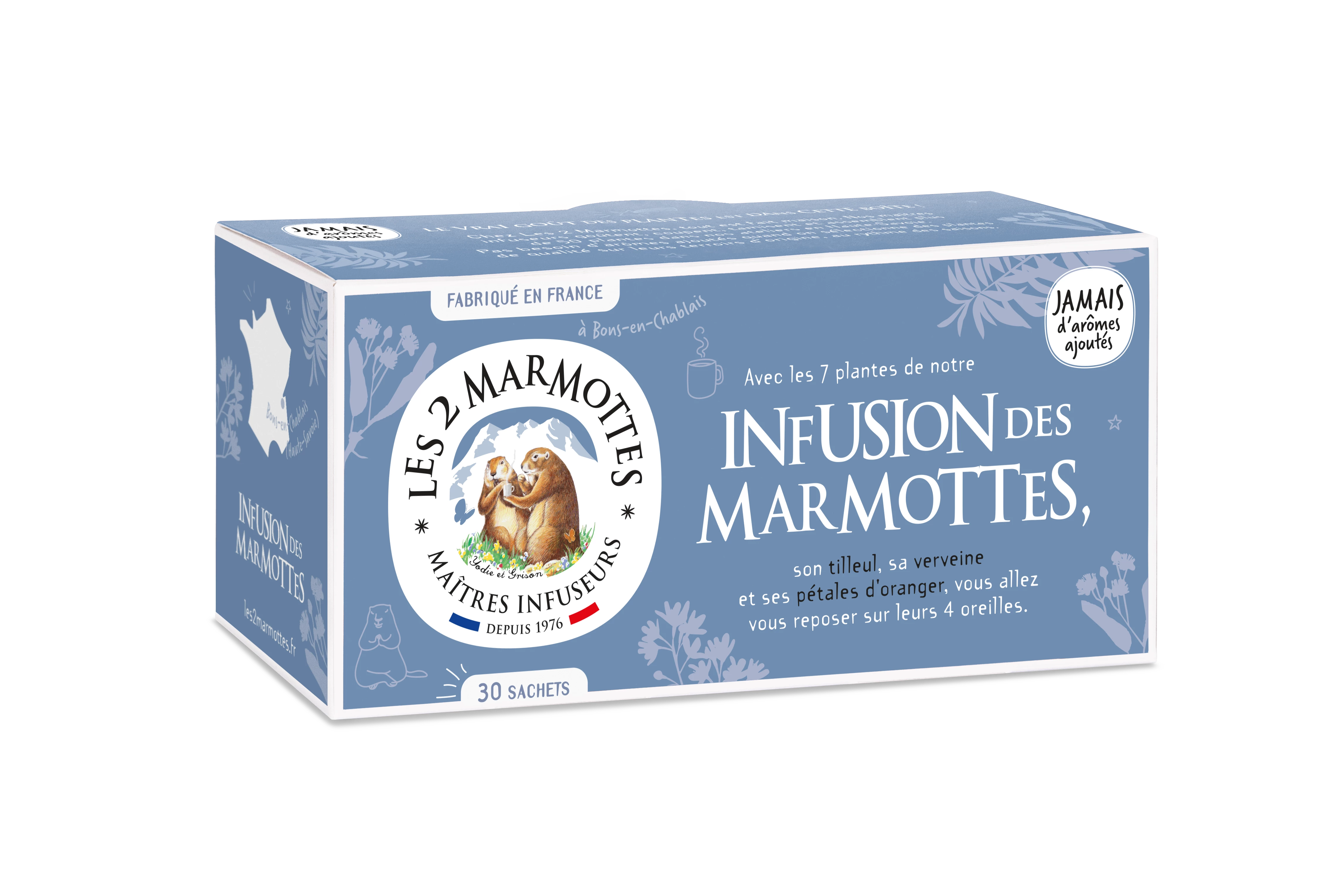 Infusion des Marmottes, 30 sachets, 48g - LES 2 MARMOTTES