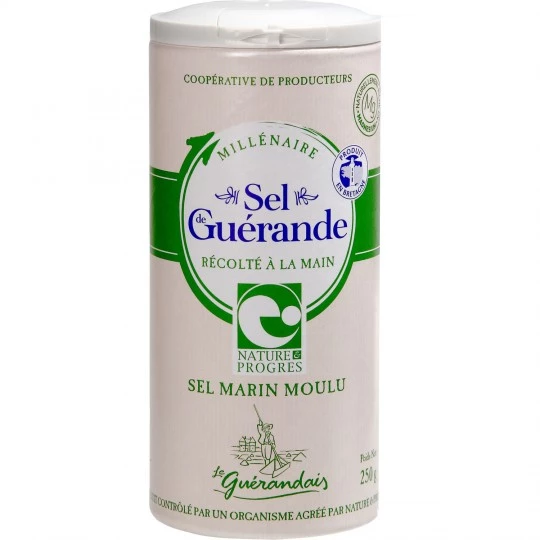Gemahlenes Salz aus Guérande, 100 % natürlich, 250 g -  LE GUÉRANDAIS