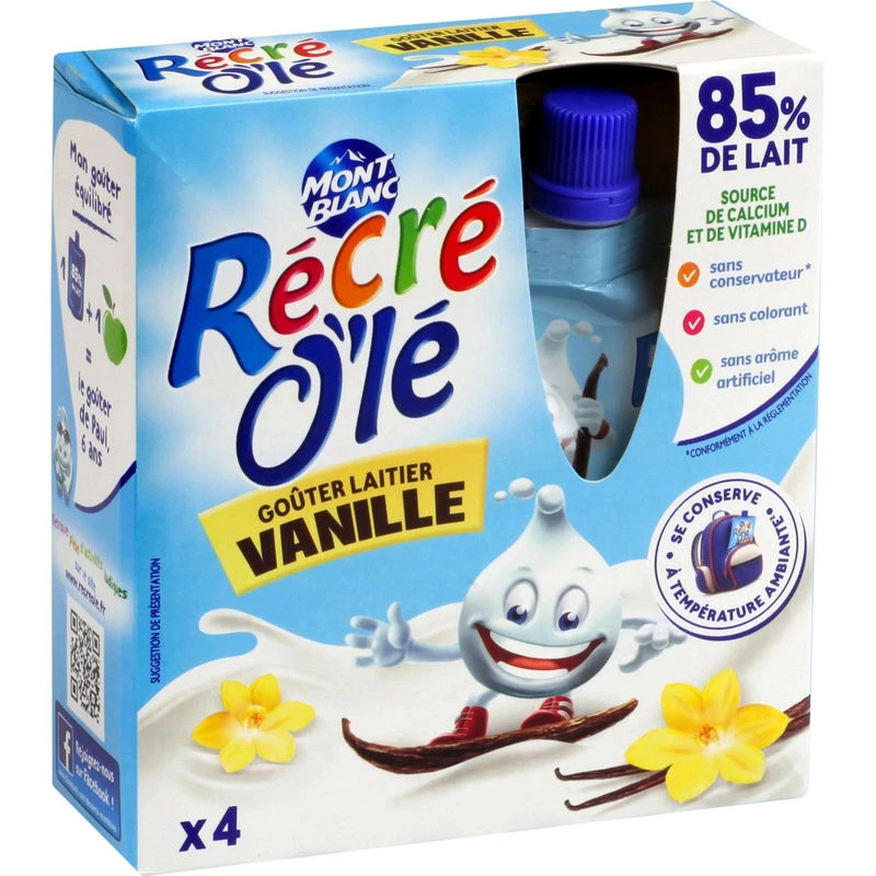 Vanille-Milchsnacks in der Flasche, 4x85g - MONT BLANC