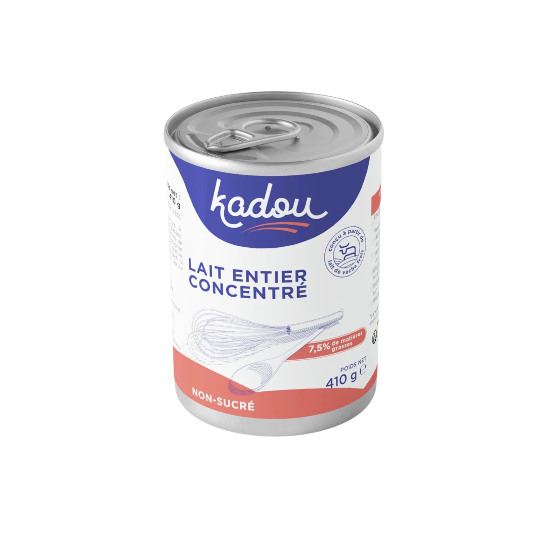 Ongezoete gecondenseerde volle melk 7,5% vet (410 g) - Kadou