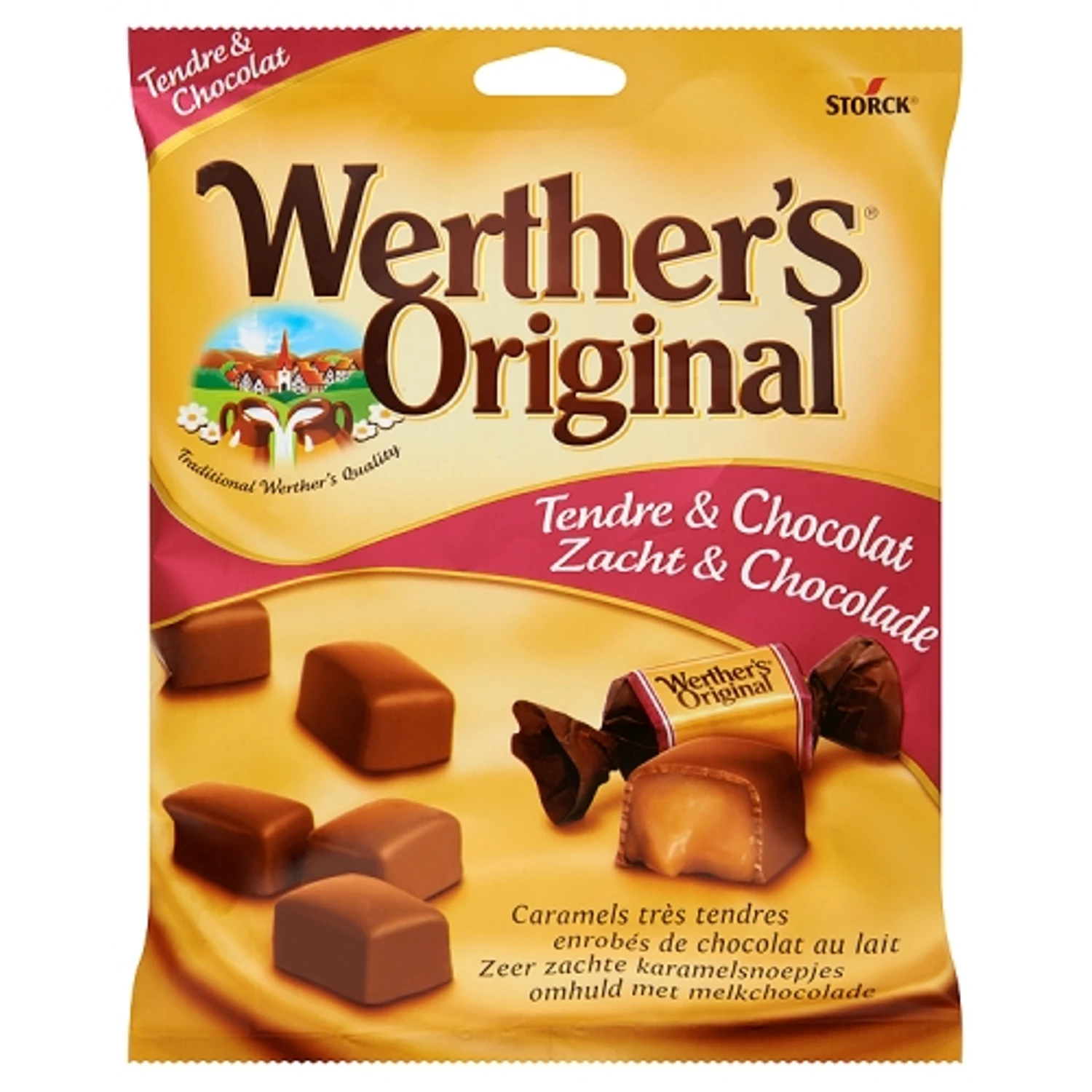 Bonbons caramels tendre & chocolat 180g - WERTHER'S ORIGINAL