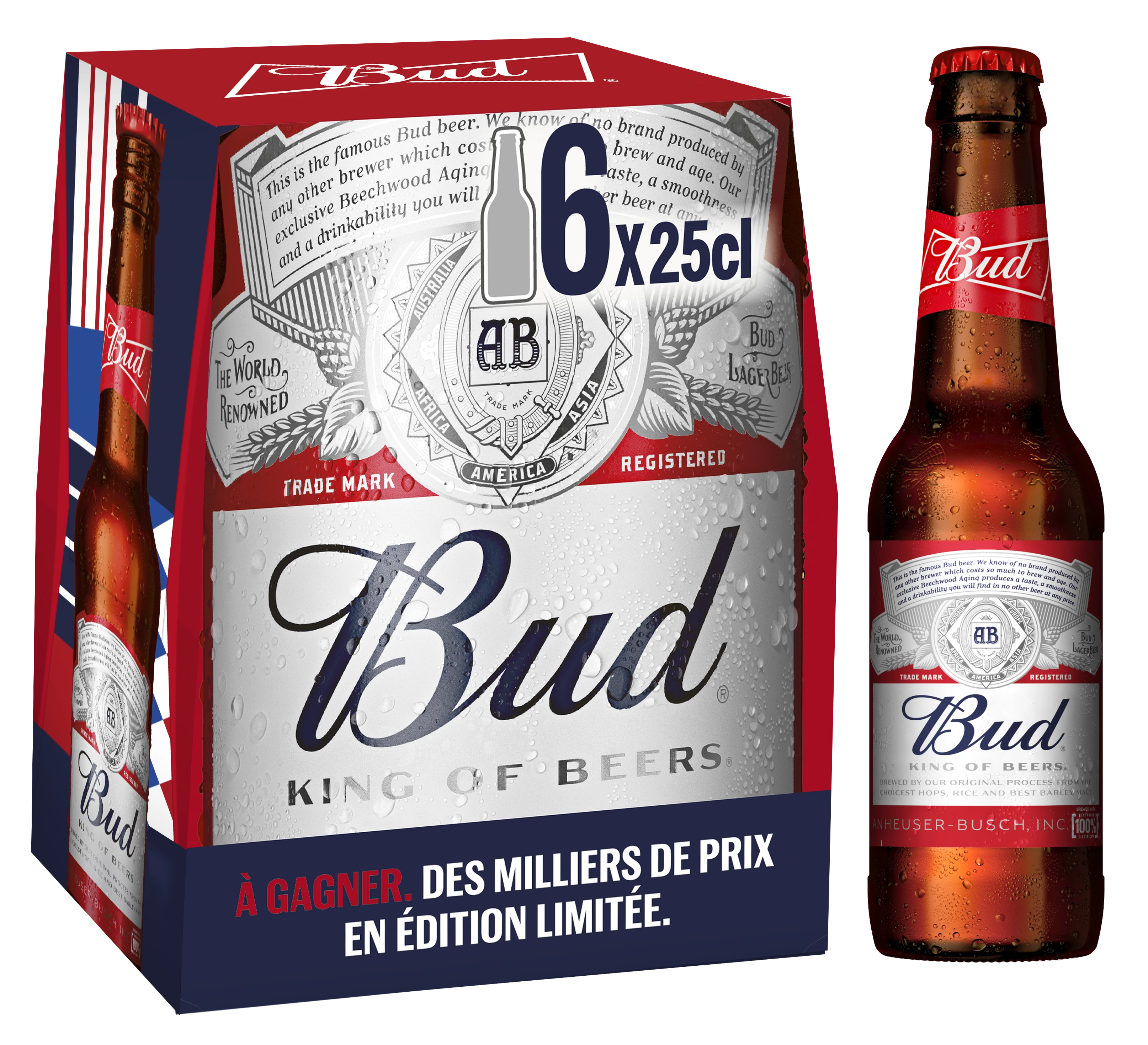 Blonde beer, 6x25cl - BUD