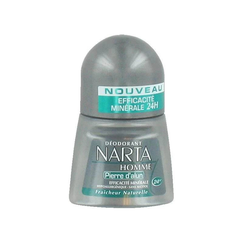 MEN desodorante roll-on 24h Alum stone frescura natural 50ml - NARTA