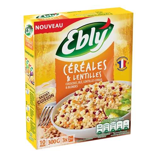 Céréales et Lentilles, 3X300g - EBLY