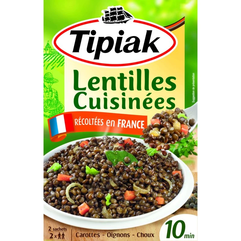 Lentilles cuisinées 2x120g - TIPIAK