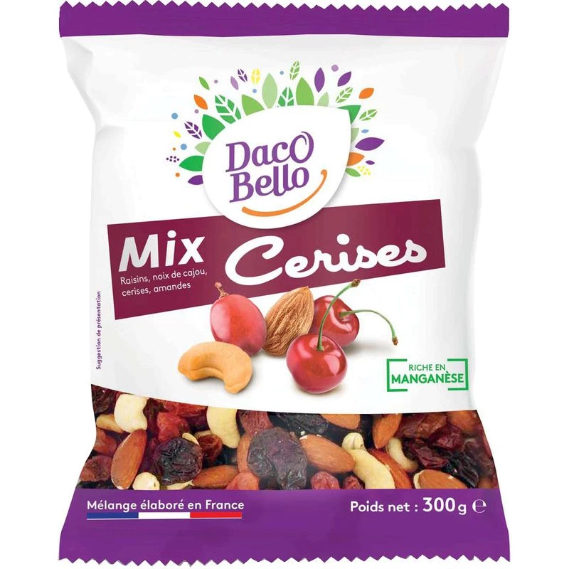 Mélange Fruits et Graines Mix Cerises, 300g - DACO BELLO