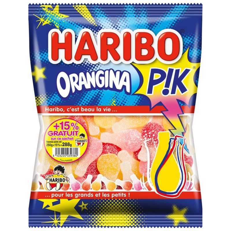 Orangina Pik 糖果； 250克 - HARIBO