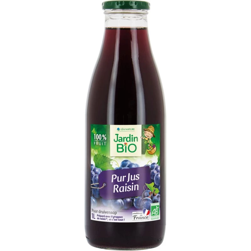 Pur jus de raisin Bio 1L - JARDIN Bio