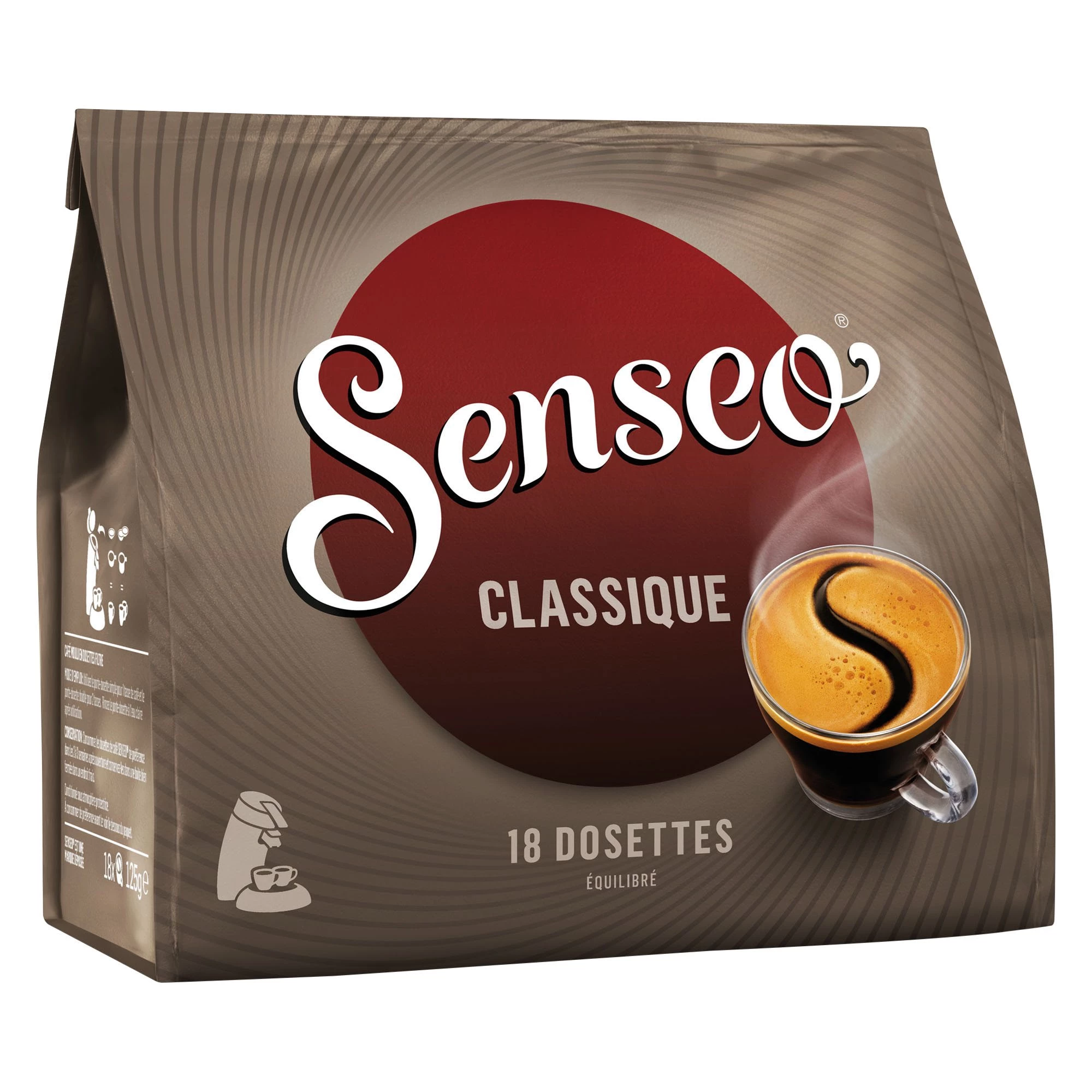 Café classique x18 dosettes 125g - SENSEO
