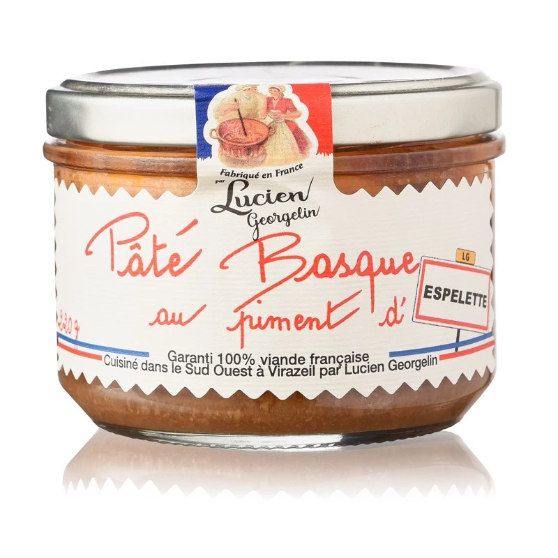 Baskische Pastete mit Espelette-Pfeffer 220g - LUCIEN GEORGELIN