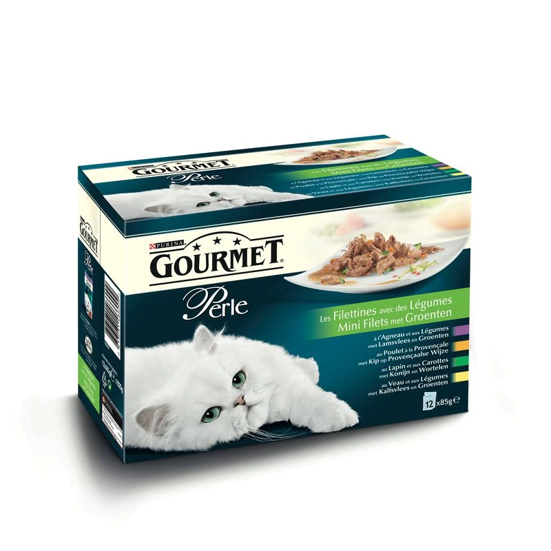 paté GOURMET de verduras/carne para gatos 12x85g - PURINA