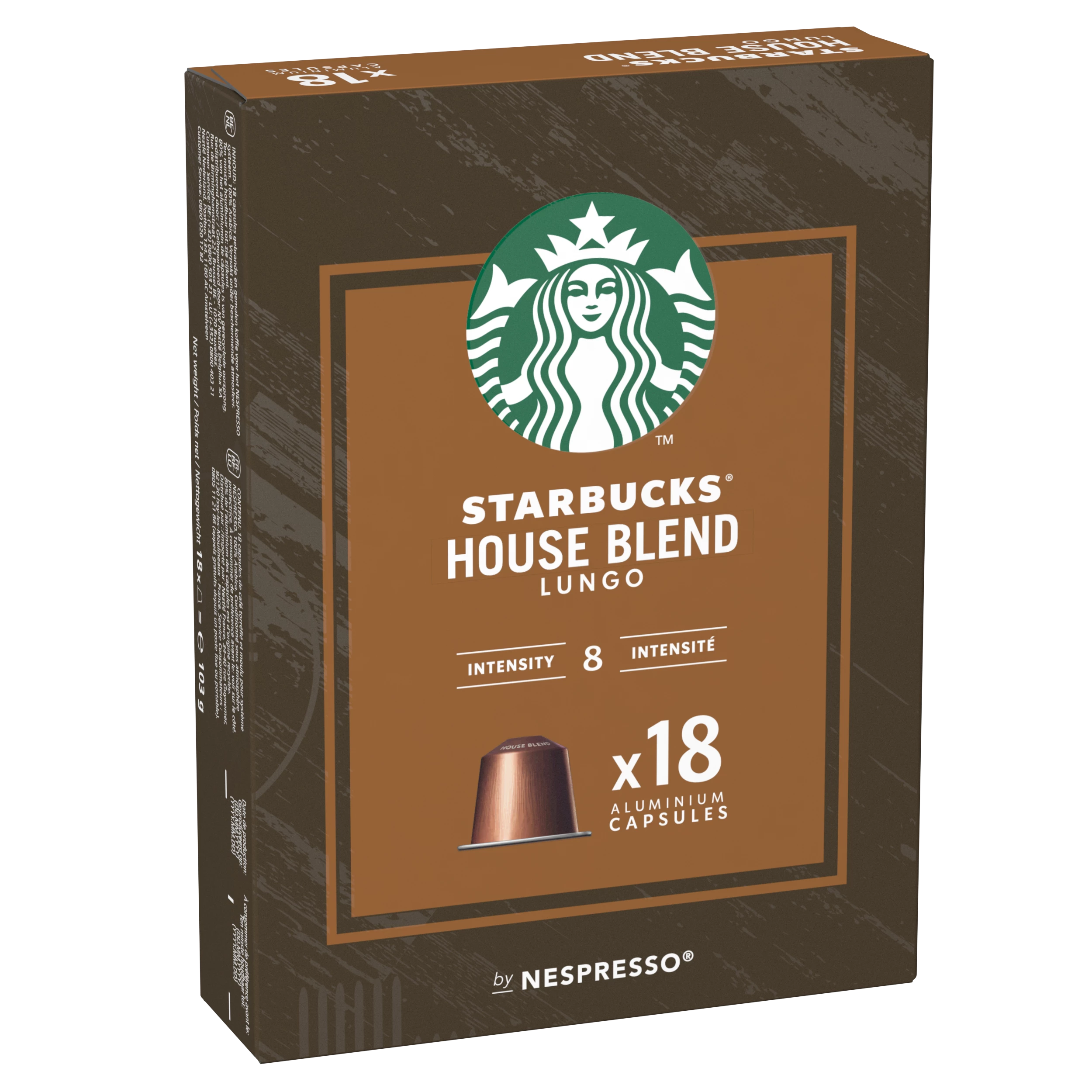 Capsules Café House Blend Lungo Compatibel Nespresso x10; 52g - STARBUCKS