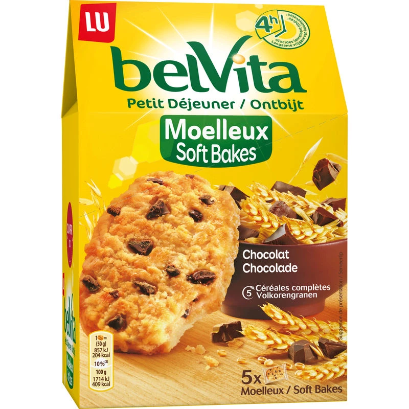 Biscotti morbidi al cioccolato/cereali Belvita 250g - BELVITA