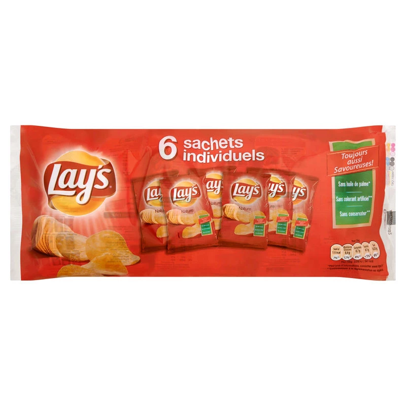 Chips nature multipack 6x25g - LAY'S