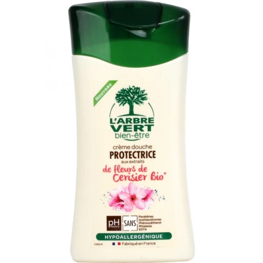 Crème douche protectrice aux extraits de fleurs de cerisier Bio 250ml - L'ARBRE VERT