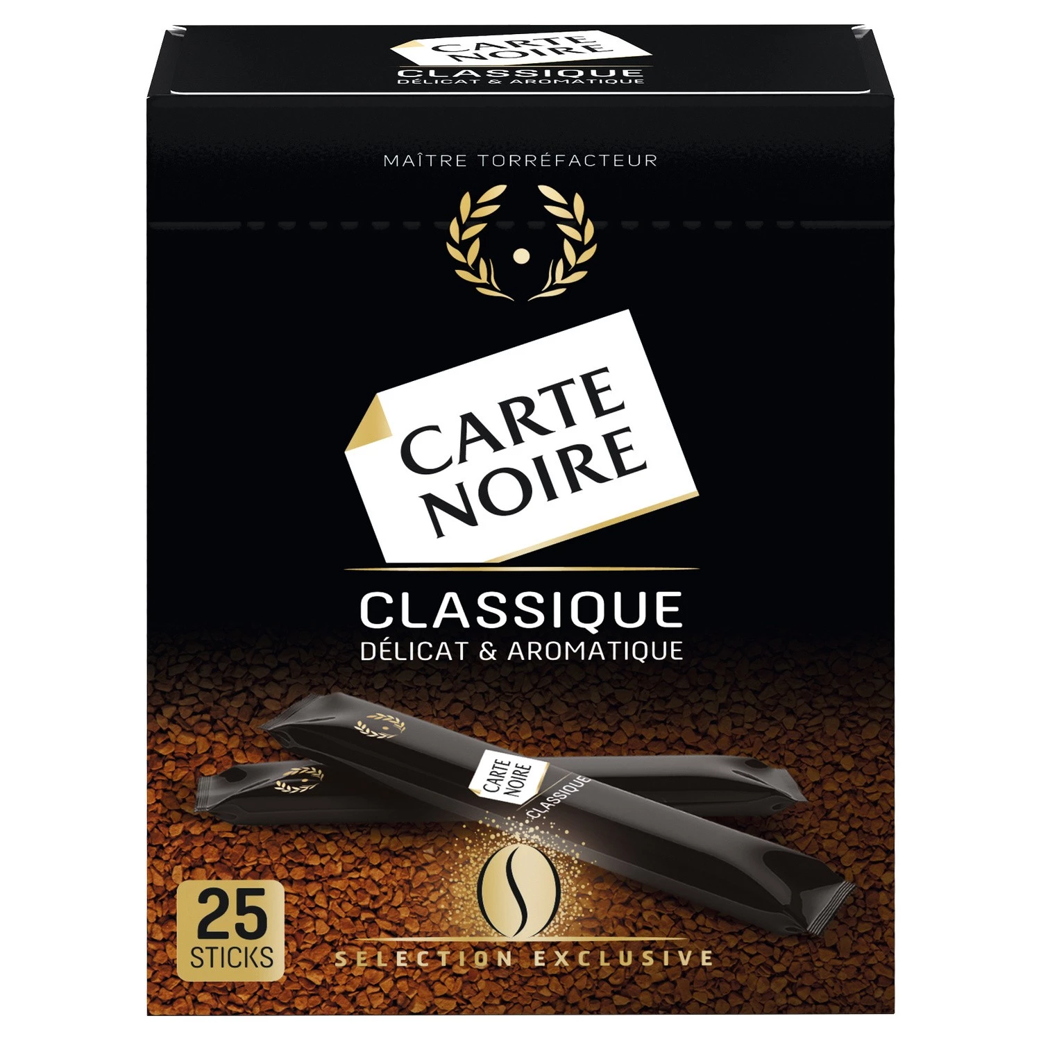 Classic soluble coffee x25 sticks 45g - CARTE NOIRE