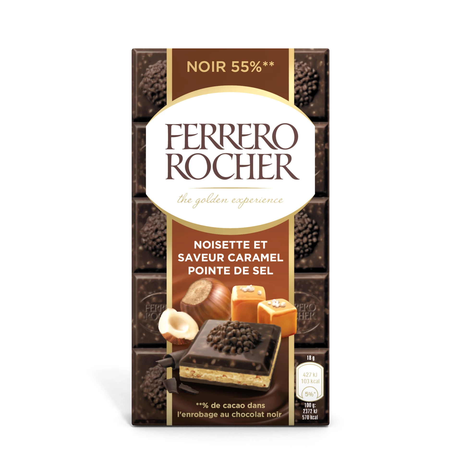 Rocher Caramelo Tableta 90gx18 - FERRERO