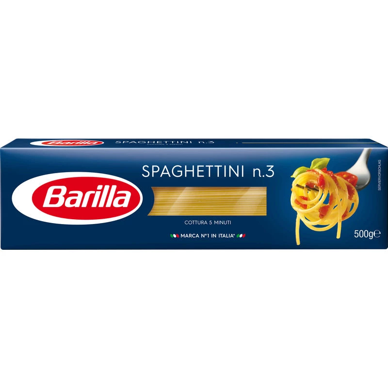 Pâtes Spaghettini n°3, 500g - BARILLA