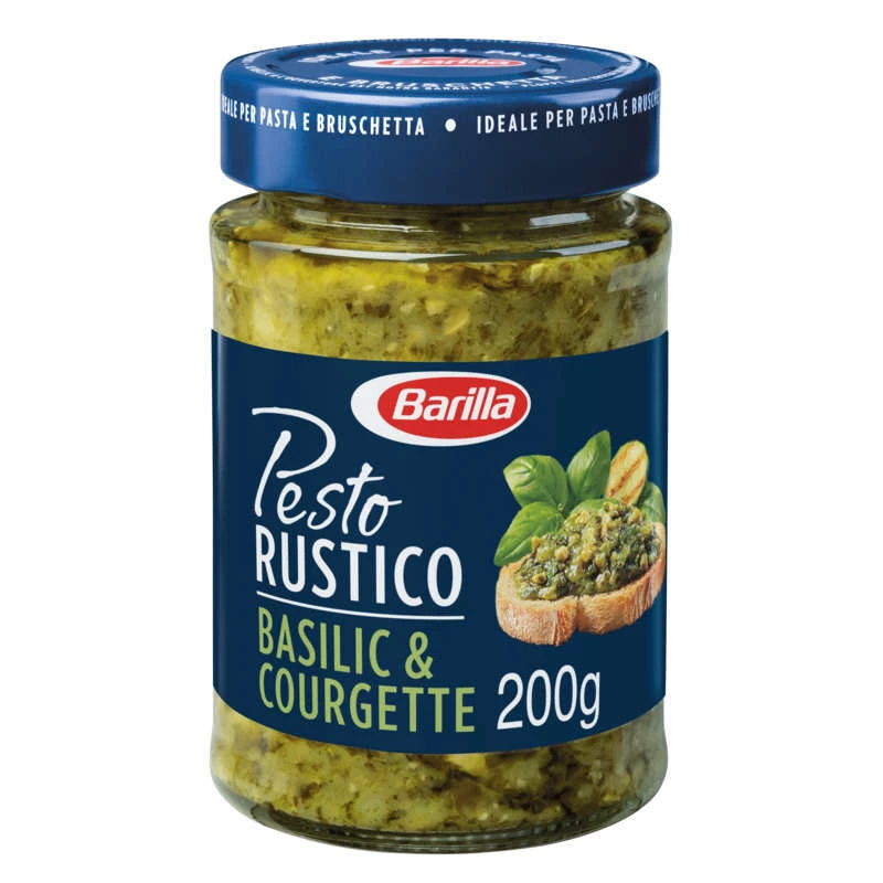 Rustikale Pesto-Sauce, Basilikum-Zucchini, 200 g - BARILLA