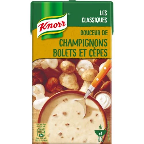 Soupe liquide champignons bolets & cèpes 1l - KNORR